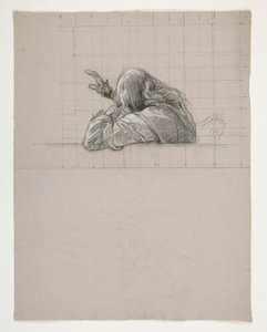 Figurstudie for kong Arthur af Edwin Austin Abbey