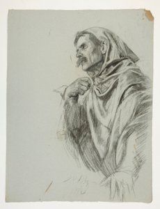 Figurstudie for kong Arthur af Edwin Austin Abbey