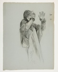 Figurstudie for kong Arthur af Edwin Austin Abbey