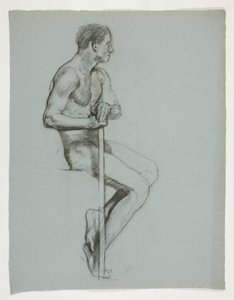 Figurstudie for The Spirit of Vulcan, Genius of the Workers in Iron and Steel, capitol rotunda, Harrisburg, Pennsylvania af Edwin Austin Abbey