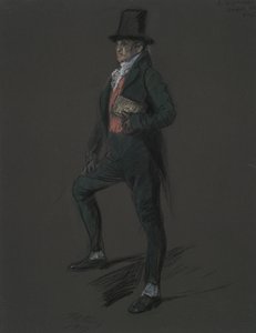 Figurstudie for figur af Dr. Casper Wistal i af Edwin Austin Abbey