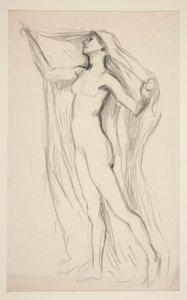 Figurstudie til vægmaleri i State Capitol-bygningen i Harrisburg, Pennsylvania, 1902-1911 (fuldført af John Singer Sargent) af Edwin Austin Abbey