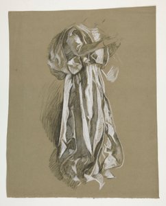 Figurstudie for Infant Galahad, fra The Quest of the Holy Grail (det første af en serie på femten vægmalerier til Boston Public Library, afsluttet i 1901) af Edwin Austin Abbey