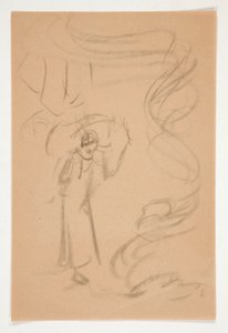 Figurstudie, muligvis for Prospero i af Edwin Austin Abbey
