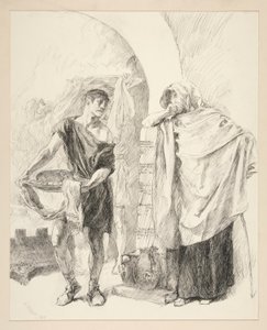 First Servingman: af Edwin Austin Abbey