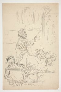 Gruppe af figurer - (uidentificeret illustration) ( af Edwin Austin Abbey