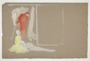Gruppe af figurer - (uidentificeret illustration) af Edwin Austin Abbey