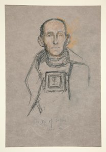 Hoved og skuldre, kroning af Edward VII portræt af Edwin Austin Abbey