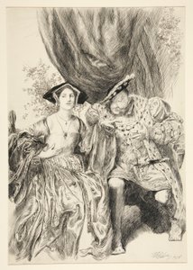 Henry og Anne Boleyn. Kong Henrik: af Edwin Austin Abbey