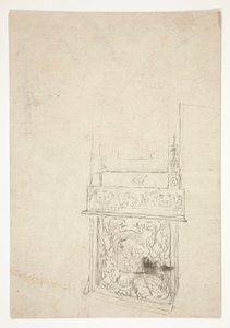 Indvendig undersøgelse af skorstensstykke af Edwin Austin Abbey