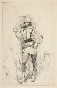 Jacques, illustration til akt II, Scene v, As You Like It af Edwin Austin Abbey
