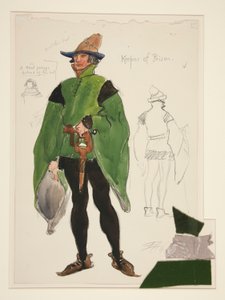 Keeper of Prison, kostumeskitse til Henry Irving af Edwin Austin Abbey