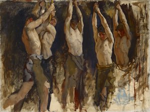 Men at an Ambolt, studie for The Spirit of Vulcan, ca. 1904-8 af Edwin Austin Abbey