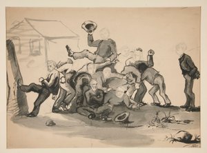 Bunke af mænd: karikatur af af Edwin Austin Abbey