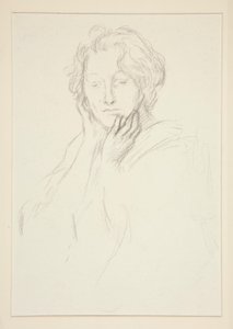 Portræt af Mrs. Abbey af Edwin Austin Abbey