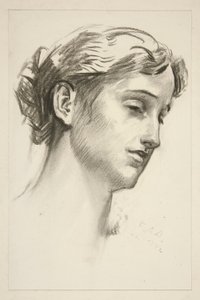 Portræt af en ung kvinde af Edwin Austin Abbey