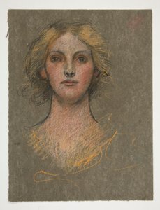 Portræt af en ung kvinde af Edwin Austin Abbey