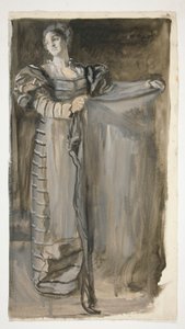 Forundersøgelse til Othello (?) af Edwin Austin Abbey