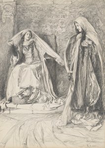 Rebecca og Rowena, illustration til Ivanhoe af Edwin Austin Abbey