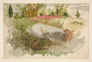 Klipper og buske af Edwin Austin Abbey