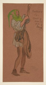 Sadlers Costume, kostumeskitse til Henry Irving af Edwin Austin Abbey