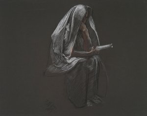 Siddende figur for af Edwin Austin Abbey