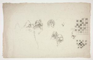 Skitseark til af Edwin Austin Abbey