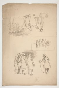 Ark med undersøgelser af Edwin Austin Abbey