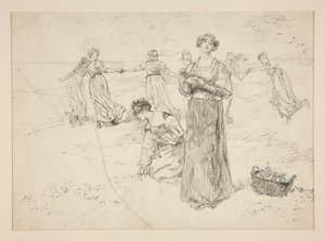 Skitse til af Edwin Austin Abbey
