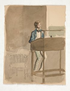 Skitse til Charles Dickens af Edwin Austin Abbey
