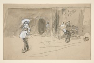 Skitse til en illustration til Selections from the Poetry of Robert Herrick (bog udgivet af Harper i 1882, tidligere udgivet i Harper af Edwin Austin Abbey