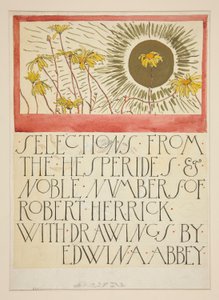 Skitse til en illustration til Selections from the Poetry of Robert Herrick (bog udgivet af Harper i 1882, tidligere udgivet i Harper af Edwin Austin Abbey