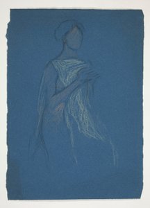 Skitse af en kvinde - kostumestudie til et teaterstykke? af Edwin Austin Abbey