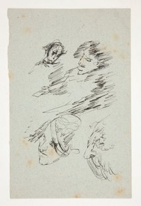 Studier af hoveder af Edwin Austin Abbey