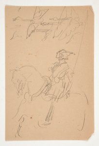 Studie for Columbus i den nye verden(?) (oliemaleri) af Edwin Austin Abbey