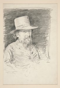 Undersøgelse for General Meade: skitse til vægmaleri til statshovedbygningen i Harrisburg, Pennsylvania, 1902-1911 (fuldført af John Singer Sargent) af Edwin Austin Abbey