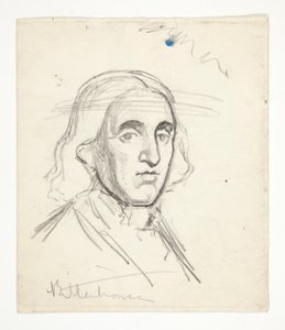 Studie for Rittenhouse: skitse til vægmaleri til statshovedbygningen i Harrisburg, Pennsylvania, 1902-1911 (komplet af John Singer Sargent) af Edwin Austin Abbey