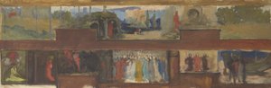 Studie for The Quest and Achievement of the Holy Grail, Book Delivery Room, Boston Public Library af Edwin Austin Abbey