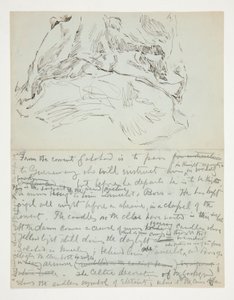 Studie til The Quest of the Holy Grail (serie på femten malerier til Boston Public Library, afsluttet i 1901): undersøgelse af draperi af Edwin Austin Abbey
