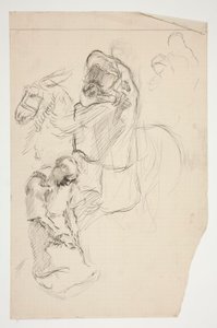 Studie til The Quest of the Holy Grail (serie på femten malerier til Boston Public Library, afsluttet i 1901) af Edwin Austin Abbey