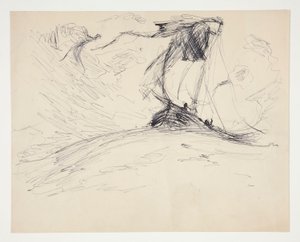 Studie til The Quest of the Holy Grail (serie på femten malerier til Boston Public Library, afsluttet i 1901) af Edwin Austin Abbey