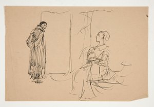 Studie til The Scarlet Letter (oliemaleri) af Edwin Austin Abbey