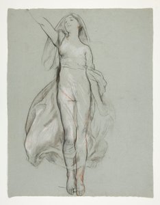 Studie for central figur i af Edwin Austin Abbey
