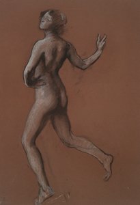Undersøgelse for figur af 14:00 in af Edwin Austin Abbey