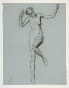 Undersøgelse for figur af 4 pm in af Edwin Austin Abbey
