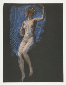 Undersøgelse for figur af 4 pm in af Edwin Austin Abbey
