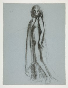 Undersøgelse for figur af 7 pm in af Edwin Austin Abbey