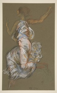 Undersøgelse for figur af 9 am in af Edwin Austin Abbey