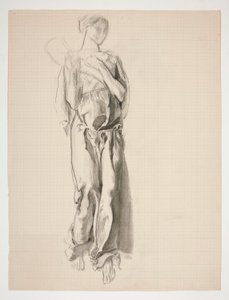 Undersøgelse for figur af overflod i vægmaleriet, Science Revealing the Treasures of the Earth, i State Capitol-bygningen i Harrisburg, Pennsylvania af Edwin Austin Abbey