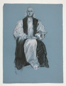 Studie til skikkelse af biskop William White, i af Edwin Austin Abbey